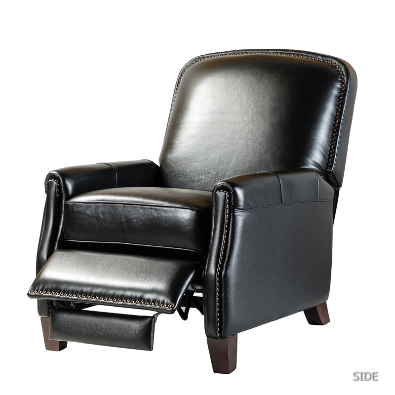 Three Posts™ Glen Ellyn 30" Wide Genuine Leather Manual Club Recliner